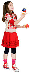 Girl juggling