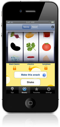 JuggleFit's Shake a Snack App for iPhone & iPod touch
